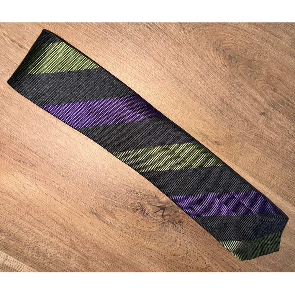 Peter Millar Silk Tie Striped Repp Classic Hand Folded Designer